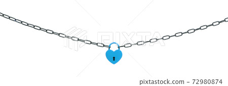 Lock of love - Blue heart lock 72980874