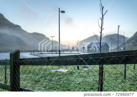 The Slieve League cliffs are closed during the pandemic - Donegal, Ireland. 72980977