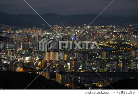 Night view of Hiroshima cityscape from Mitakiyama Night view of Hiroshima cityscape from Mitakiyama 72982199