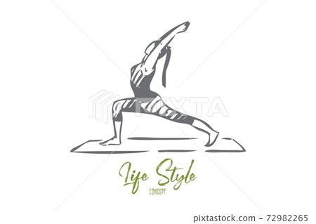 Gymnastics concept sketch. Isolated vector illustration Gymnastics concept sketch. Isolated vector illustration 72982265