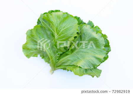 Lettuce on white background. Top view 72982919