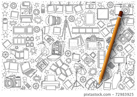 Photo doodle vector set 72983925