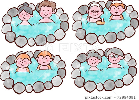 Hot spring icon set - Stock Illustration [72984091] - PIXTA