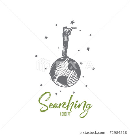 Searching concept. Hand drawn isolated vector Searching concept. Hand drawn isolated vector 72984218