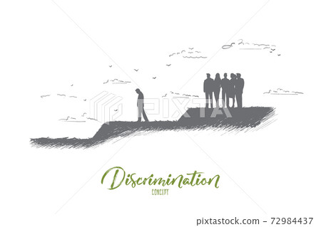 Discrimination concept. Hand drawn isolated vector. 72984437