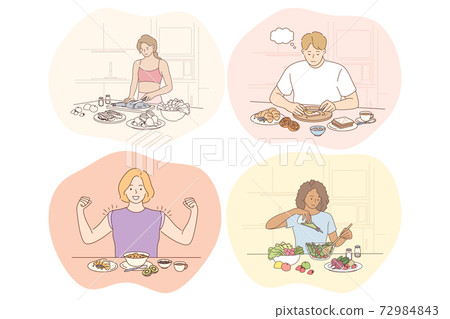 Healthy food, clean eating, diet, weight loss, nutrition, ingredients concept 72984843