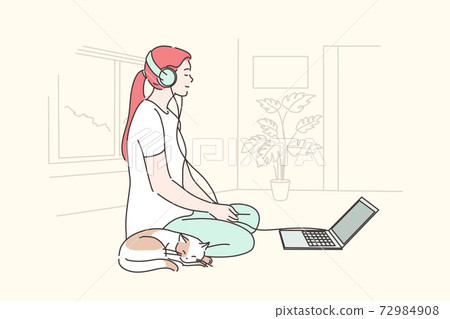 Music, meditation, dream, relax concept 72984908