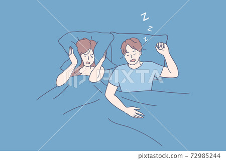 Snoring, insomnia, bad sleep concept 72985244