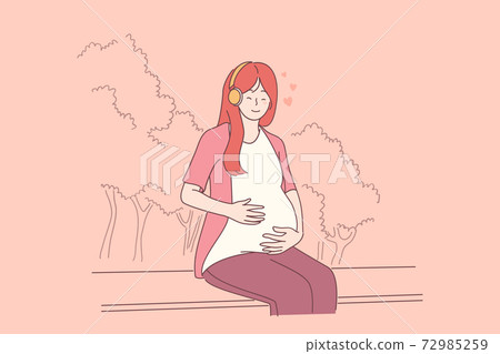 Pregnancy, mother and baby concept 72985259