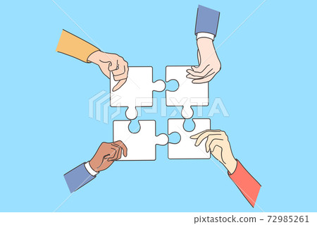 Teamwork, collaboration, suites strategy concept 72985261