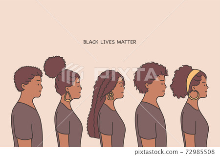 Black Lives Matter lettering, human rights of black people concept Black Lives Matter lettering, human rights of black people concept 72985508
