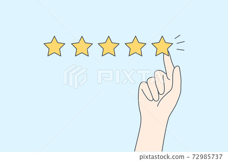 Excellent rating, perfect service and customer feedback concept 72985737