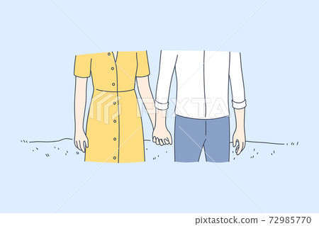 Holding hands, dating, couple togetherness concept 72985770