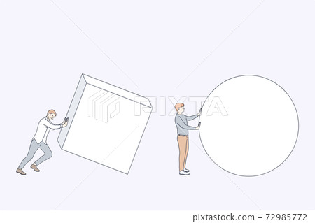 Different business strategy comparison concept Different business strategy comparison concept 72985772