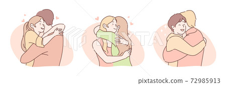 Love, relatioship, gay, lesbian, couple set concept 72985913