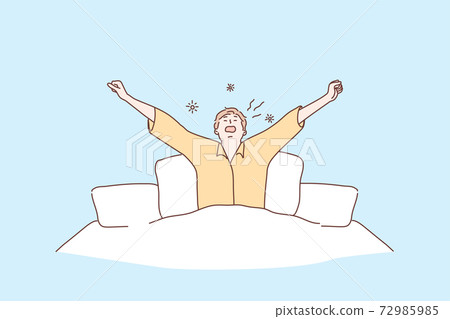Morning, health, care, awakening, relaxation concept 72985985