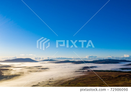 Donegal covered with fog from Crove upper to Teelin - Ireland Donegal covered with fog from Crove upper to Teelin - Ireland 72986098