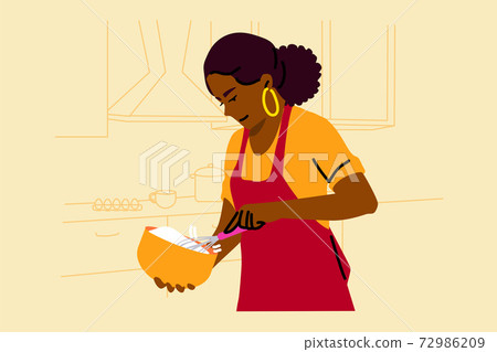 Cooking, baking, hobby, food, preparation concept - Stock Illustration  [72986209] - PIXTA