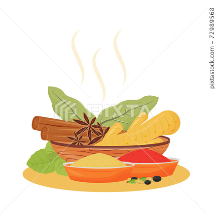 Indian drink condiments cartoon vector... - Stock Illustration [72989568] -  PIXTA