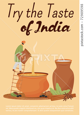 Taste of India poster flat vector template.... - Stock Illustration  [72989598] - PIXTA