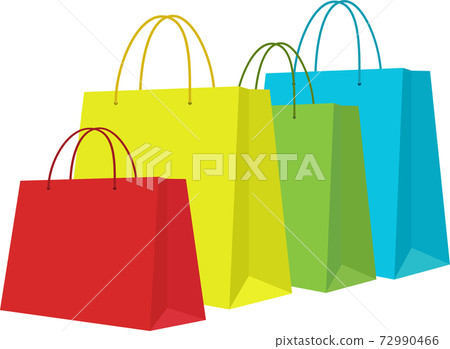 Set of Colorful Empty Shopping Bags Isolated in... - Stock Illustration ...