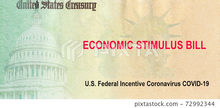 Senate stimulus deal includes individual checks virus economic stimulus plan on Global pandemic Covid 19 lockdown 72992344
