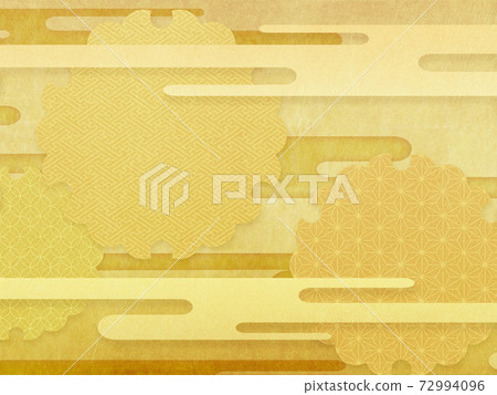 Gold leaf background material (snow ring) 72994096