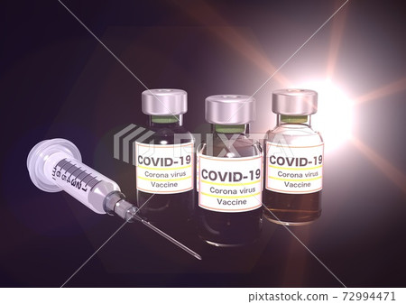 COVID-19 New Coronavirus Vaccine and Light of Hope (3DCG) COVID-19 New Coronavirus Vaccine and Light of Hope (3DCG) 72994471