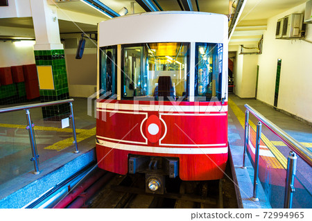 Tunnel funicular train in Istanbul 72994965
