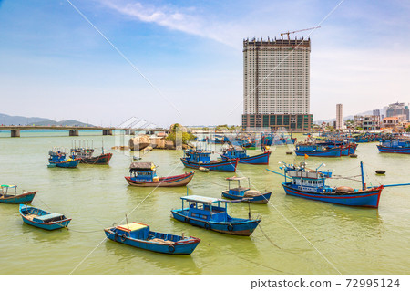 Fishing boats in Nha Trang, Vietnam 72995124