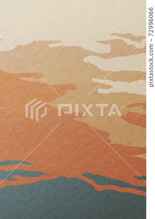 Illustration material abstract abstract Japanese style Japanese paper background material Japanese pattern Qinghai wave pattern 72996066