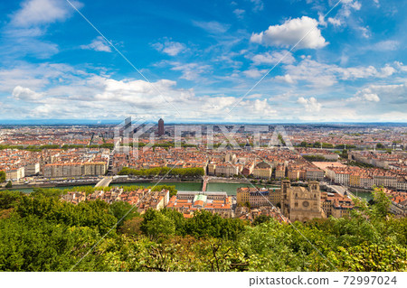Panoramic view of Lyon, France 72997024