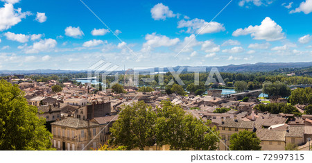 Panoramic aerial view of Avignon Panoramic aerial view of Avignon 72997315