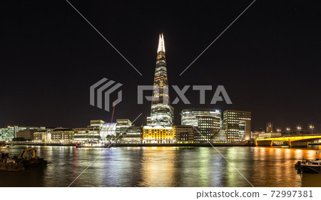 The Shard in London at  night 72997381