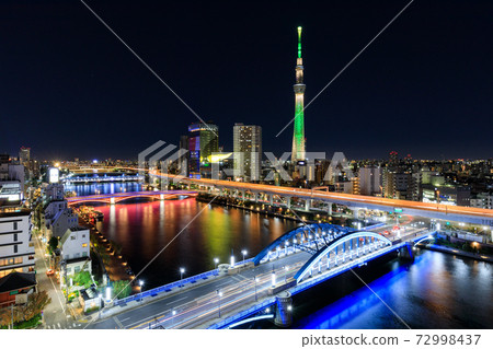 東京晴空塔的照明（特殊顏色） 72998437