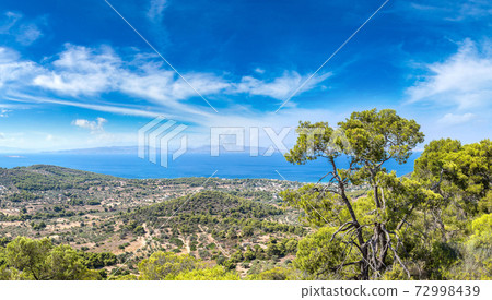 Panoramic landscape of Aegina island Panoramic landscape of Aegina island 72998439