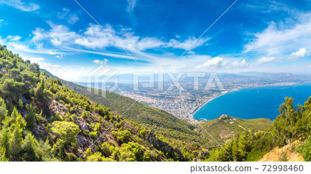 Panoramic view of Loutraki, Greece Panoramic view of Loutraki, Greece 72998460