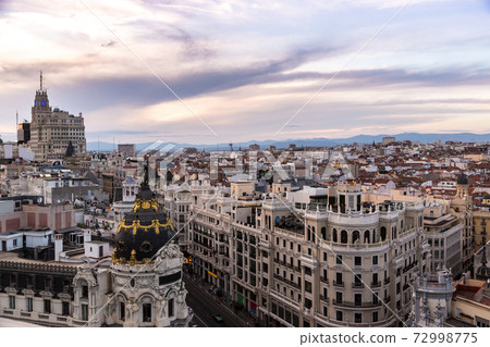 Panoramical aerial view of Madrid Panoramical aerial view of Madrid 72998775