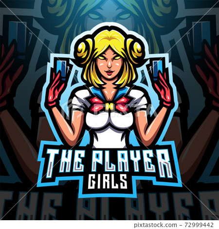 The player girls esport mascot logo The player girls esport mascot logo 72999442