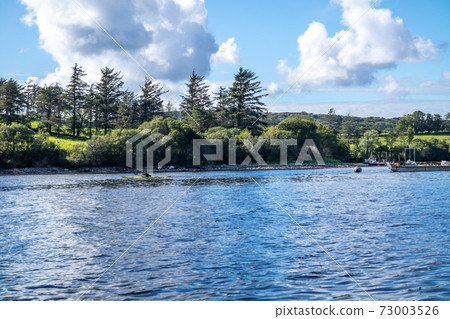 The landscape at the pier in Bruckless in County Donegal - Ireland. The landscape at the pier in Bruckless in County Donegal - Ireland. 73003526