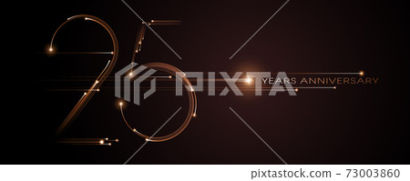 25 years anniversary vector icon, logo. Graphic design element 73003860
