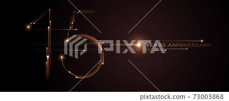 15 years anniversary vector icon, logo. Graphic design element 73003868