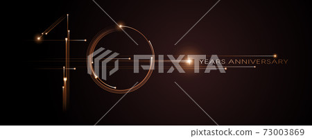 10 years anniversary vector icon, logo. Graphic design element 10 years anniversary vector icon, logo. Graphic design element 73003869