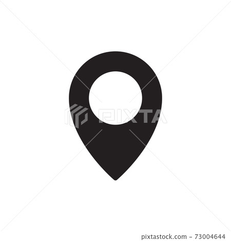 map pin Icon. flat solid style vector illustration. filled pictogram isolated sign symbol 73004644