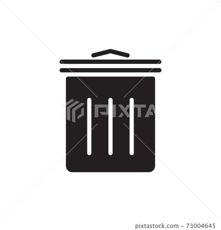 Trash Icon. flat solid style vector illustration. filled pictogram isolated sign symbol 73004645