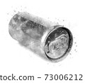 Aluminum can of 200 ml prosecco, isolated and blank 73006212