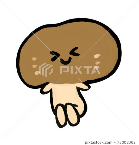 Vegetable character cute big shiitake mushroom Vegetable character cute big shiitake mushroom 73008302