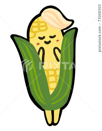Vegetable character, cute grained corn 73008303