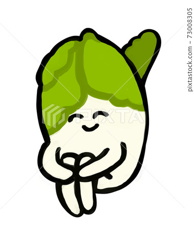 Vegetable character, cute Chinese cabbage, in translation 73008305