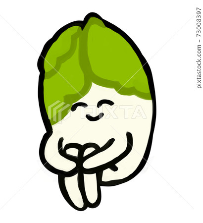 蔬菜性格可愛白蔬菜體操坐 73008397